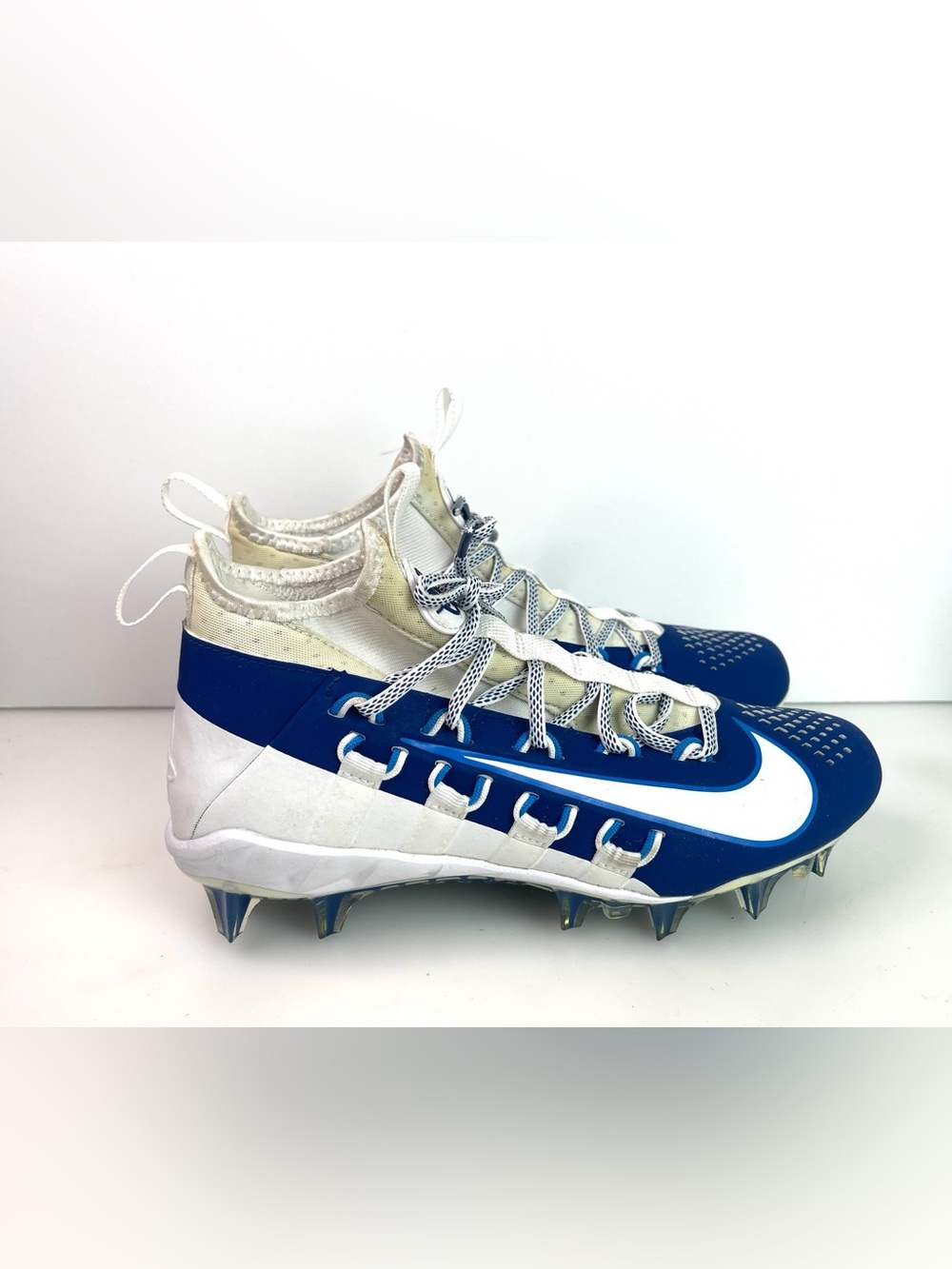 Nike Alpha Huarache 6 Elite LAX Men's Blue Lacrosse Cleats Shoes 880409-104 Sz 7